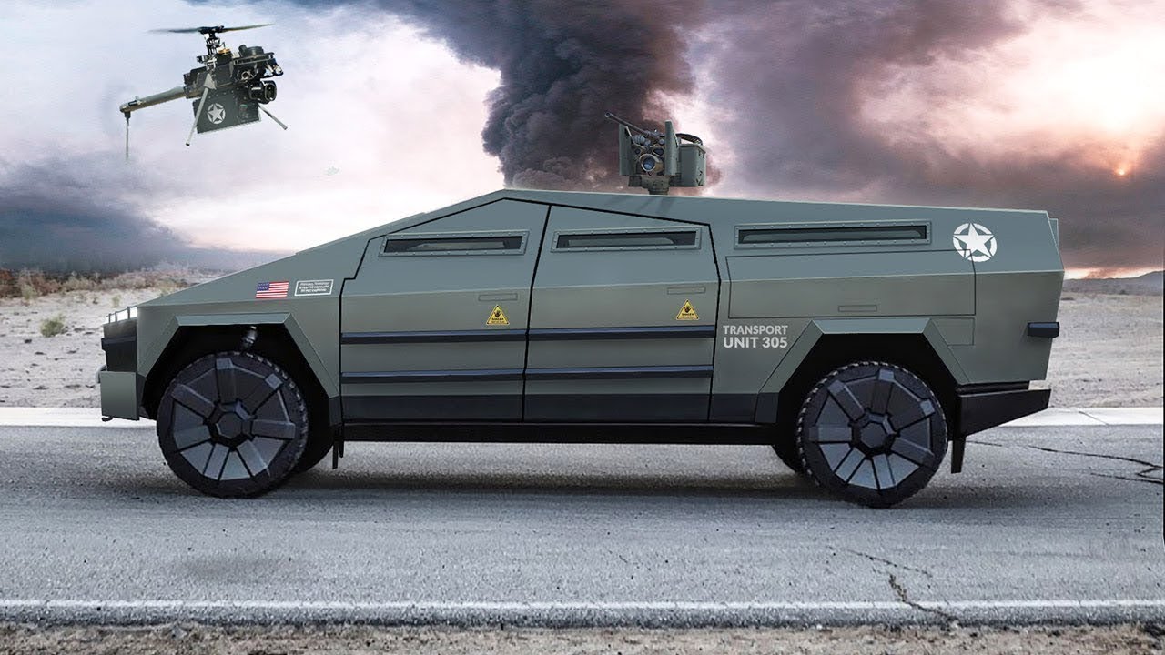 Военный Tesla Cybertruck: боевая машина