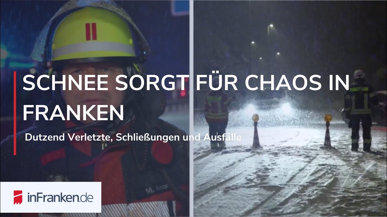 SCHNEE SORGT FÜR CHAOS IN FRANKEN: Dutzend Verletzte, Schließungen und Ausfälle