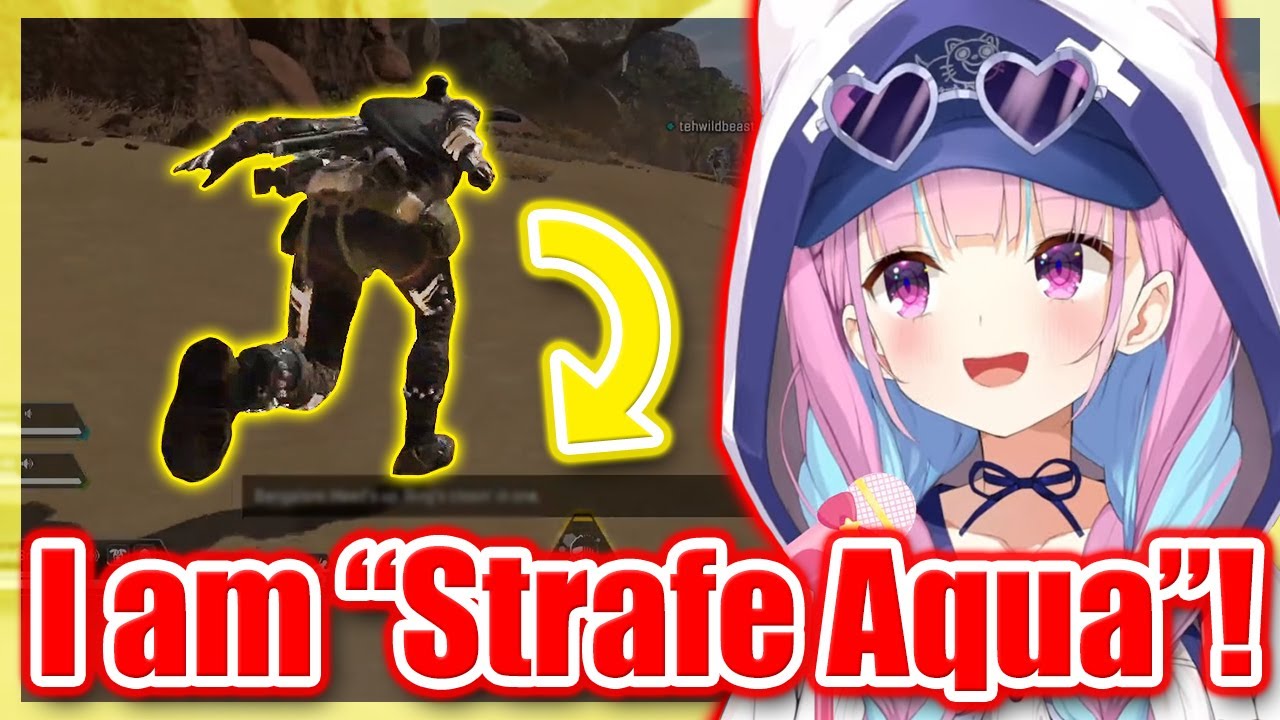 Aqua Happily Shows The Movement Technique She Learned In APEX 【ENG Sub Hololive】