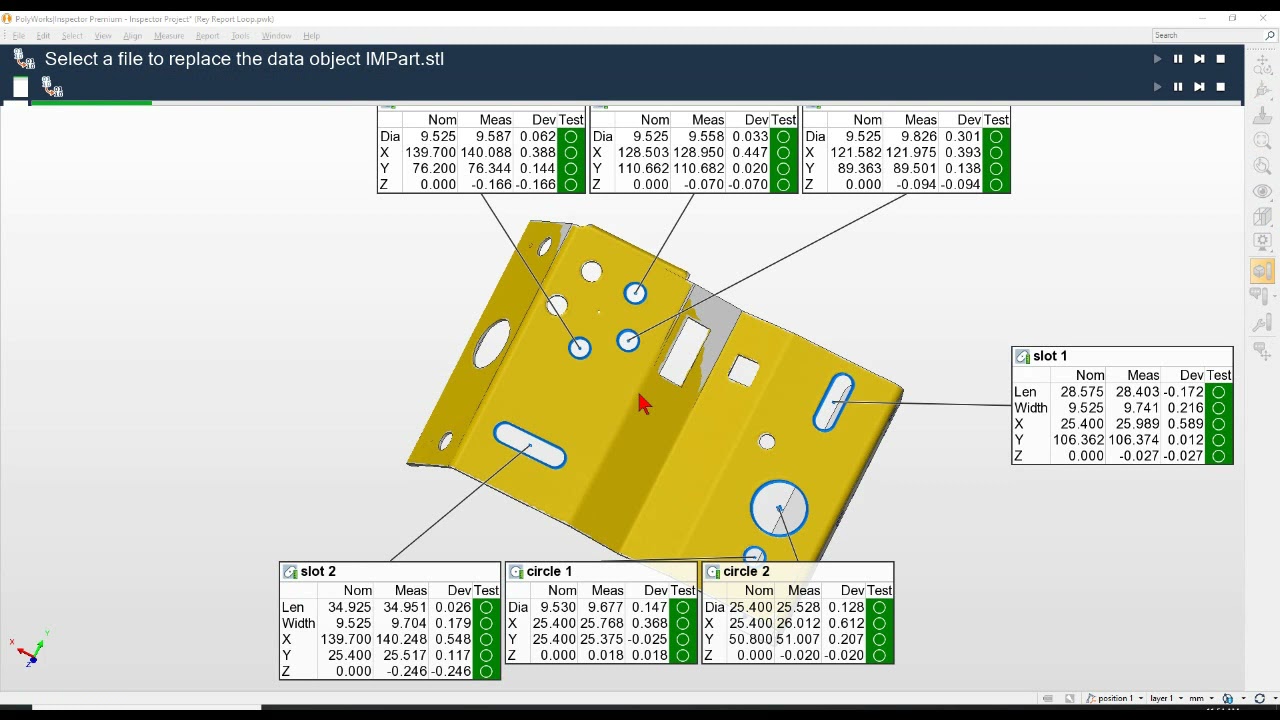 Polyworks Report Loop ,Polyworks software ใส่ใน Excel