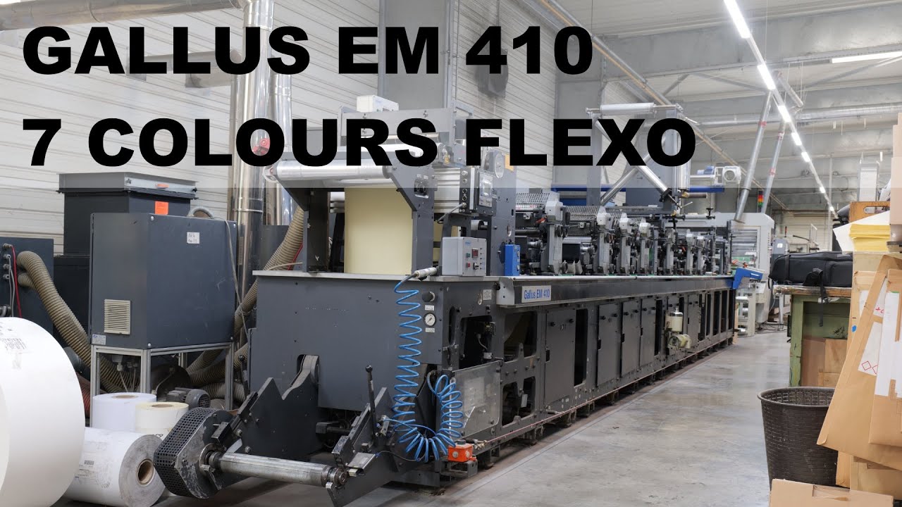 2006 Gallus EM 410 7 colours with chilled rollers for printing on film
