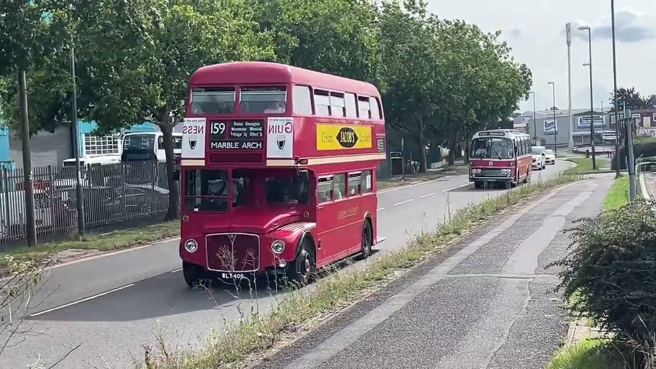 The Greatest Gathering: Heritage bus shuttles outside Arriva depot - Sunday 3rd August 2025