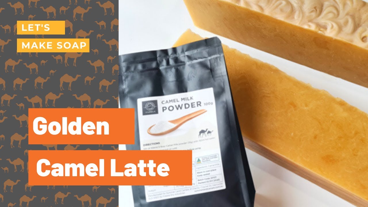 Golden Camel Latte Cold Process Soap 🐪 using camel milk, honey and tumeric