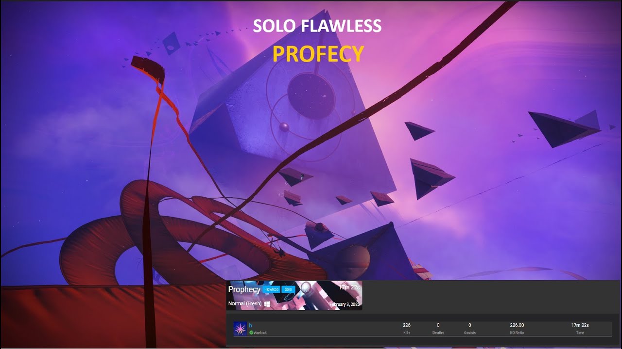 Solo Flawless Profecy Warlock l Renegades
