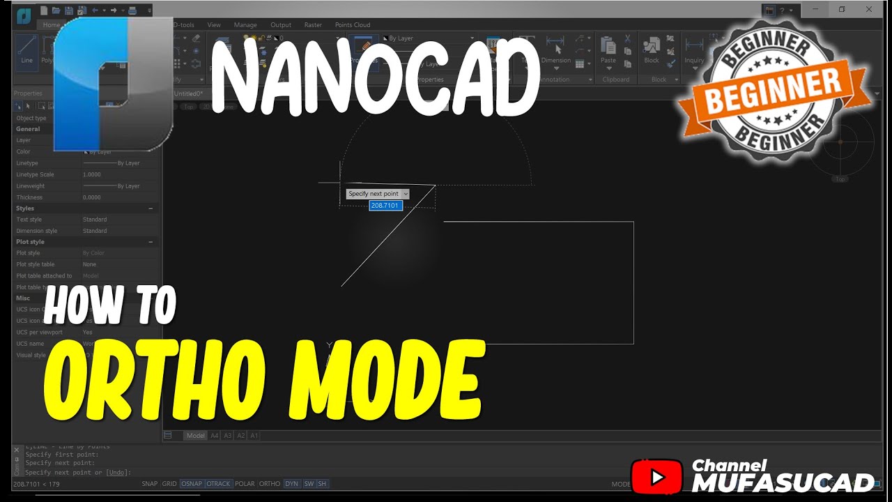 NanoCAD How To Ortho Mode