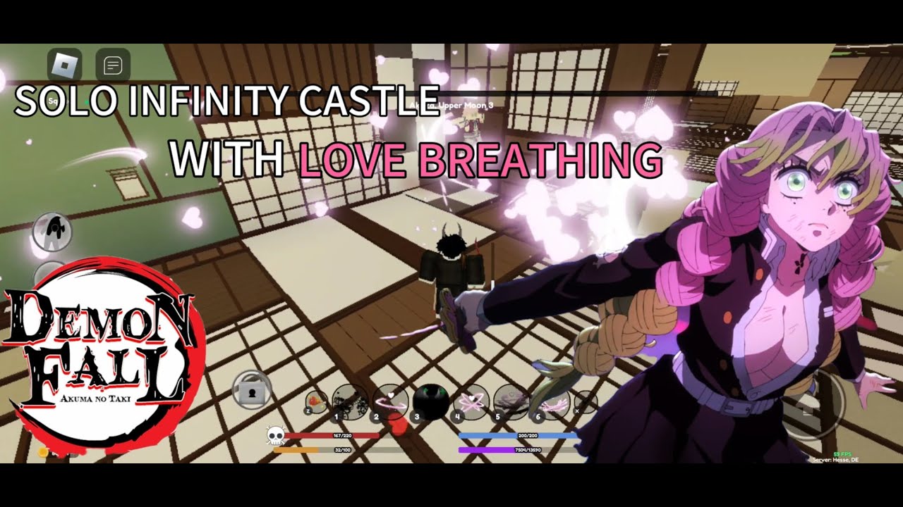Solo Infinity Castle | Love Breathing ❤️ (Demonfall Mobile)