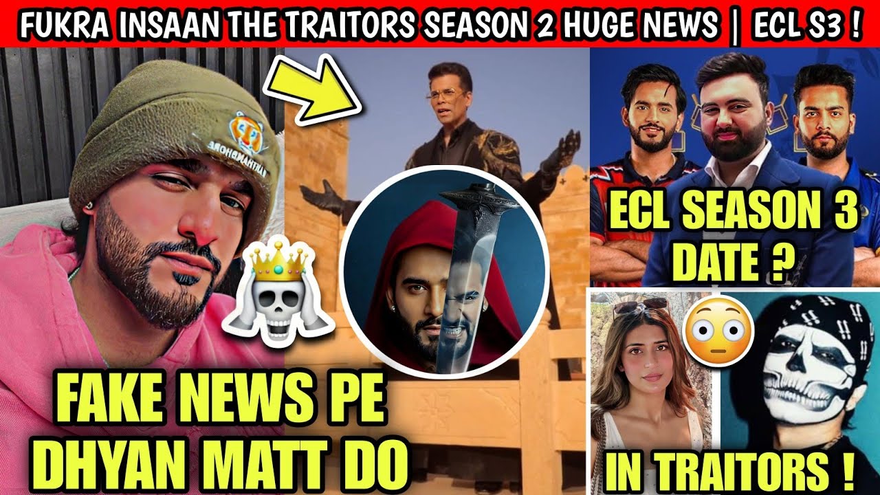 OMG!🤯 Fukra Insaan HUGE NEWS Form The Traitors Season 2 | Talwinder In Traitors | Ecl S3 Date !