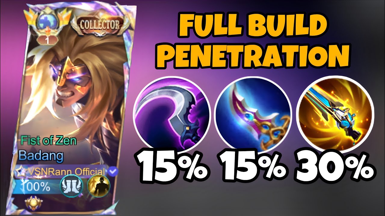 BADANG BUILD FULL PENETRATION GAMEPLAY MONTAGE | MOBILE LEGEND!!!