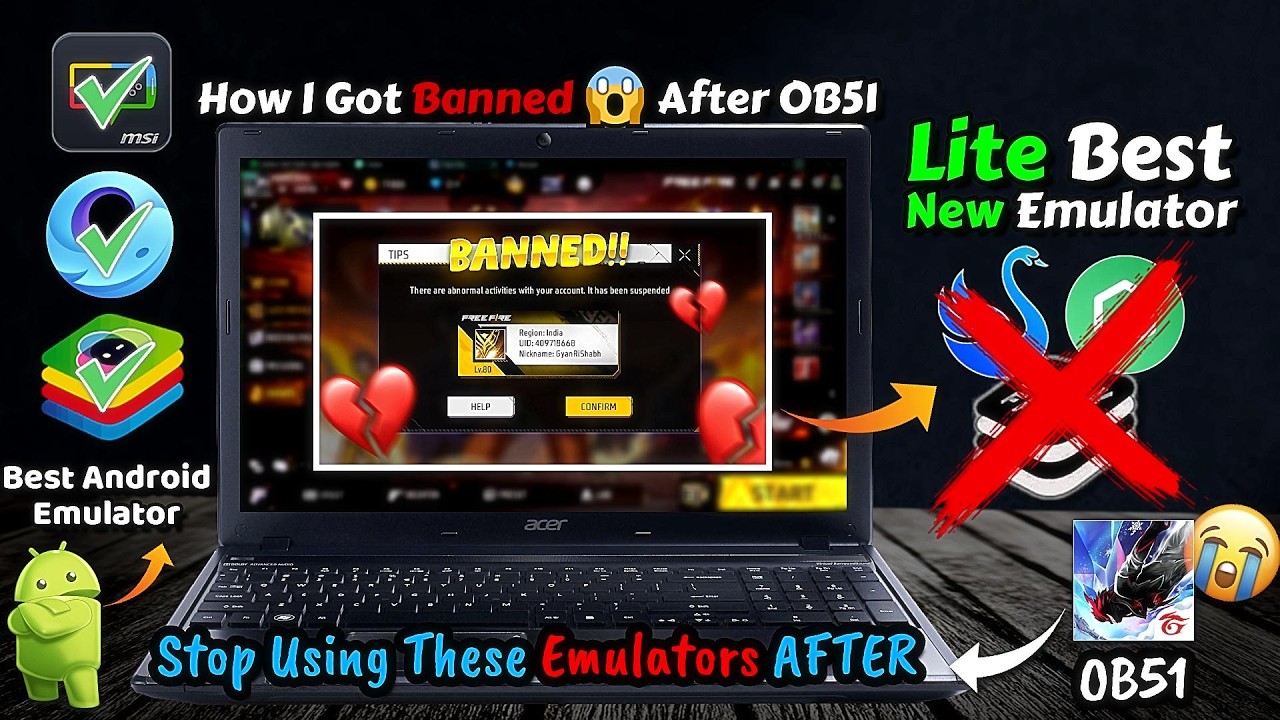 Emulators Will Get You BANNED in Free Fire 😈 After OB51 My Account Got Banned! 😭