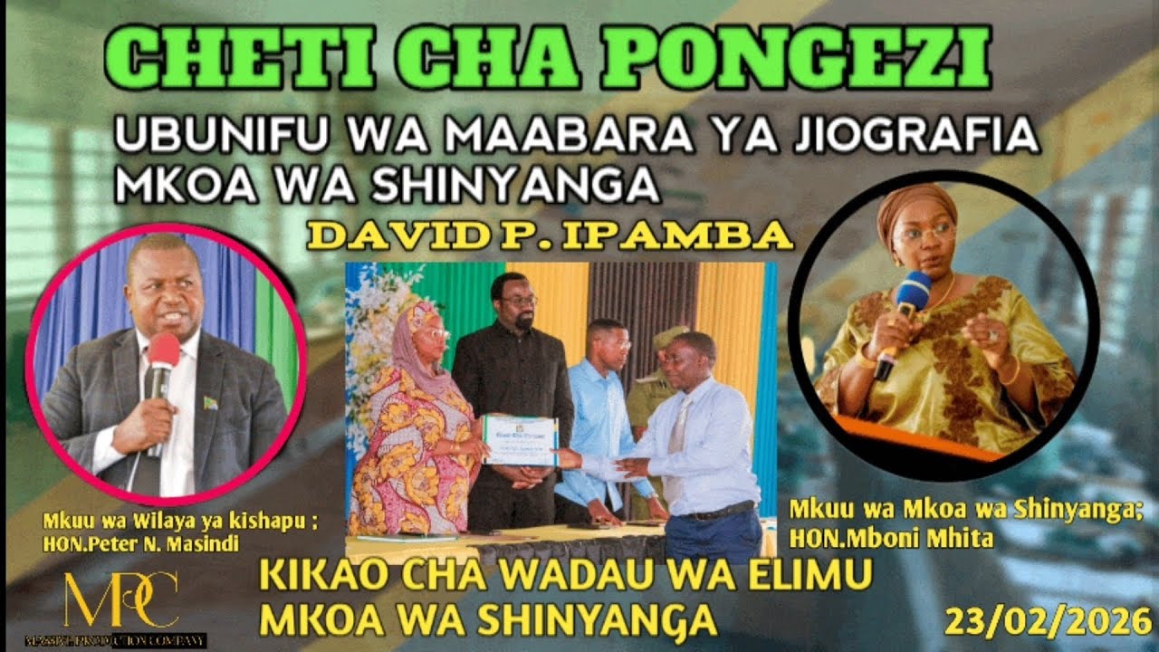 Mkuu wa Mkoa wa Shinyanga Atambua Ubunifu wa Maabara ya Jiografia – Atoa Cheti cha Pongezi.