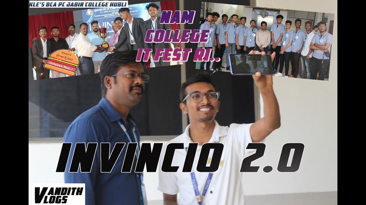 INVINCIO 2.0 | IT FEST IN KLE'S BCA PC JABIN COLLEGE HUBLI | BCA COLLEGE HUBLI | #vandithvlogs