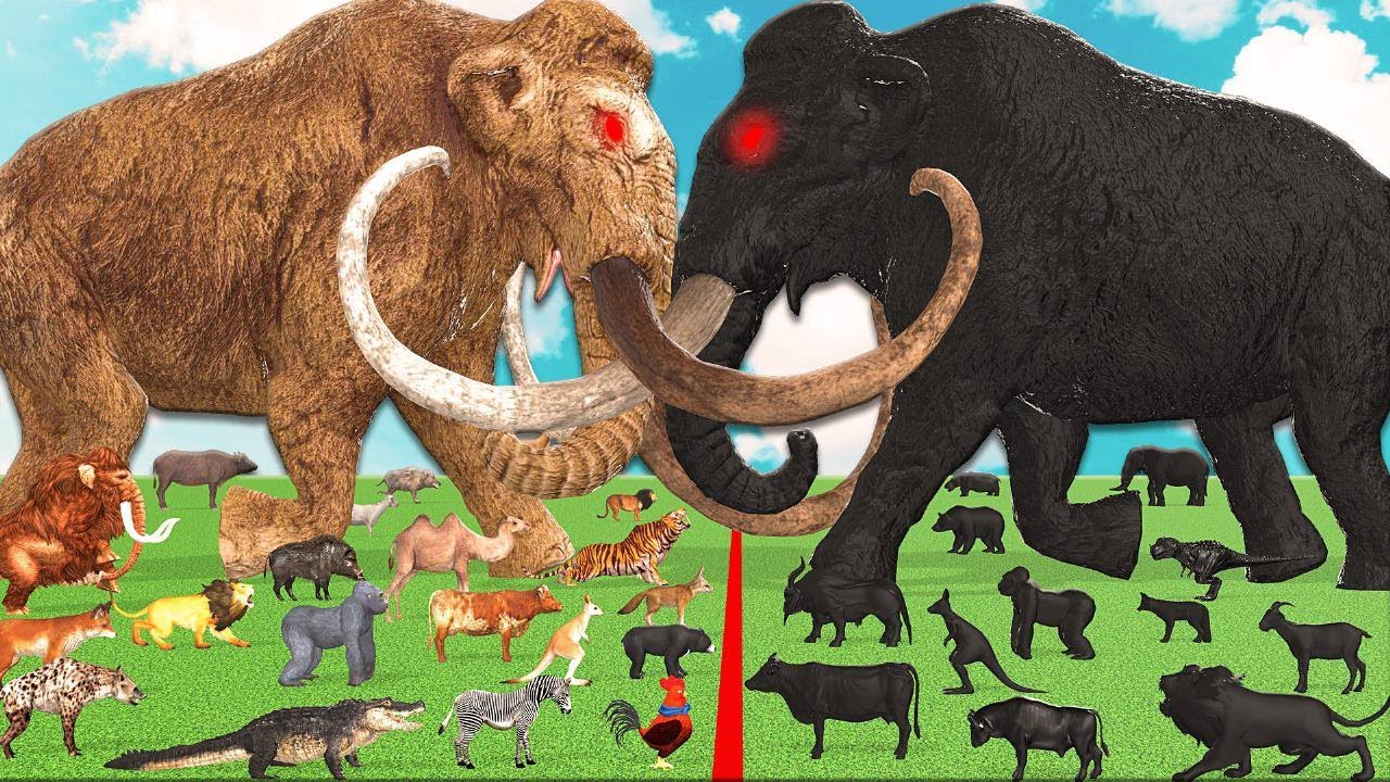 Pleistocene era Mammals vs Shadow Itself Size Comparison Epic Battle Animal Revolt Battle Simulator
