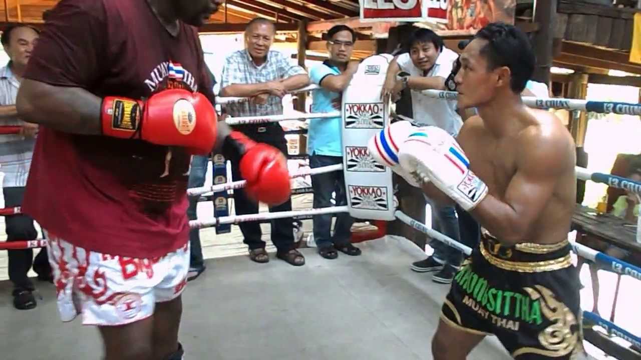 Riddick Bowe and Saenchai @ 13 Coins Gym