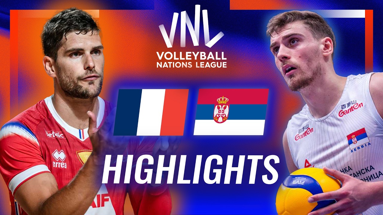 France 🇫🇷 vs. Serbia 🇷🇸 - Highlights | Week 2 | Men's VNL 2026