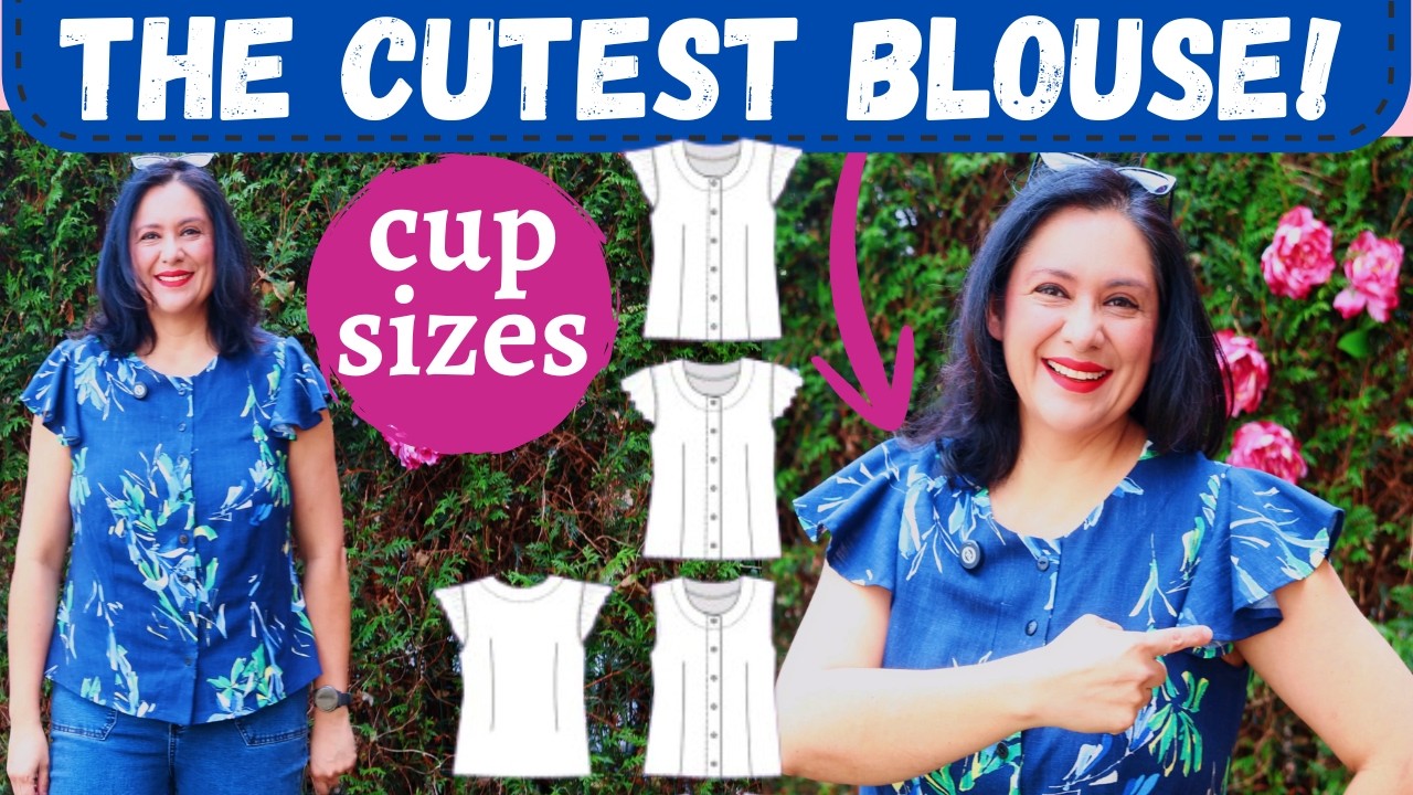 Blouse with sweet sleeves, dream fit & cup size magic. Fiona (Sinclair patterns)
