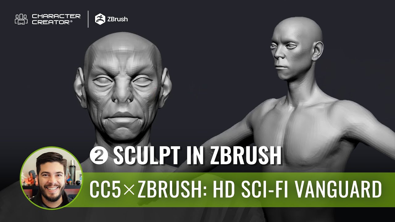Sculpting Body and Simulate Nano Suit | Create a HD Sci-Fi Vanguard with CC5 & ZBrush (2/7)