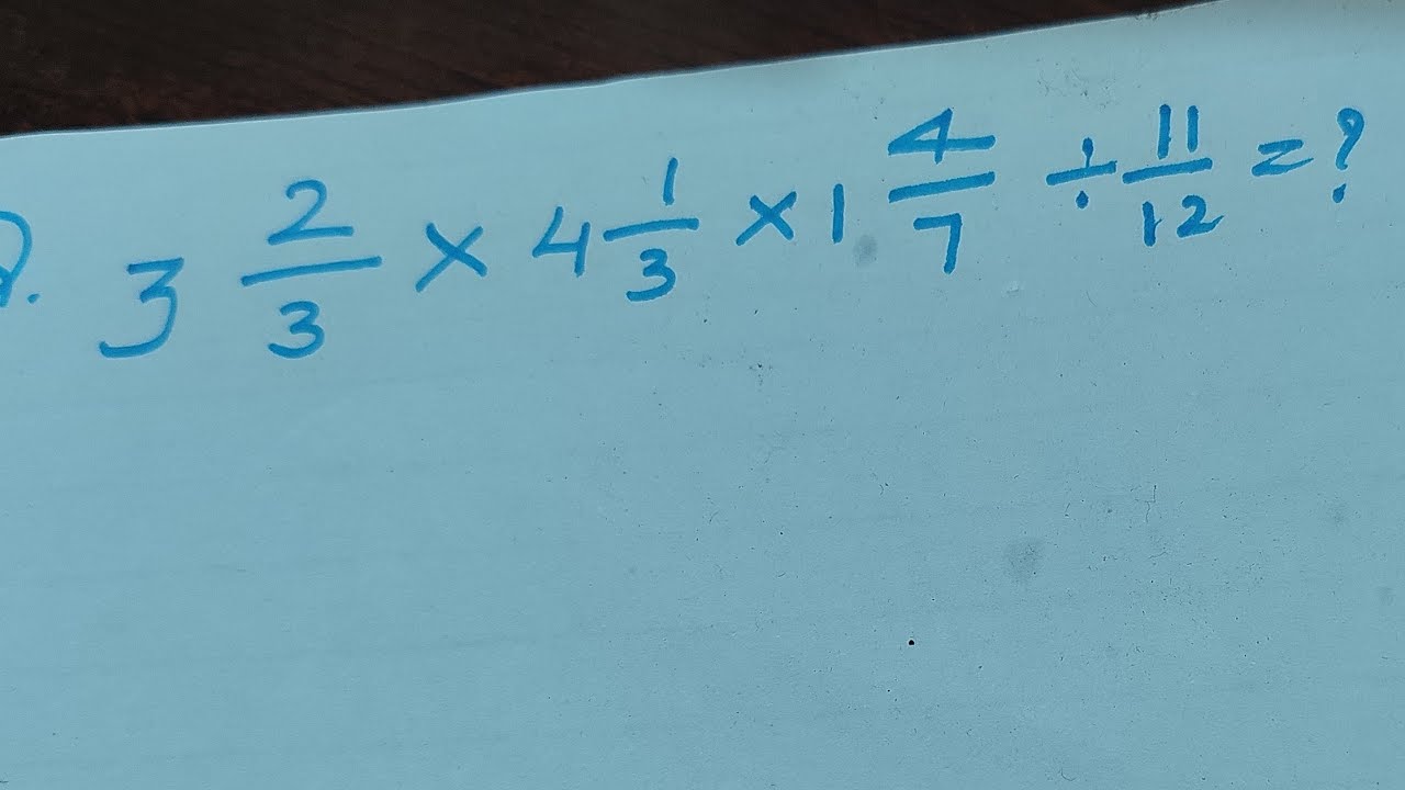Fraction:- Maths 32/3×4 1/3×1 4/7 ÷11/12 HSTR gpstr rrb #cet #studymotivation #ctet 