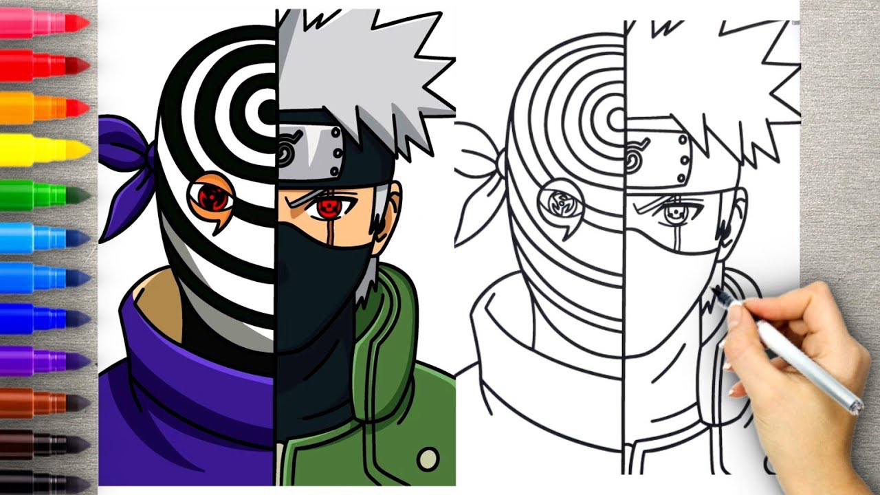 How to Draw Obito and Kakashi | Easy Anime Drawing Tutorial