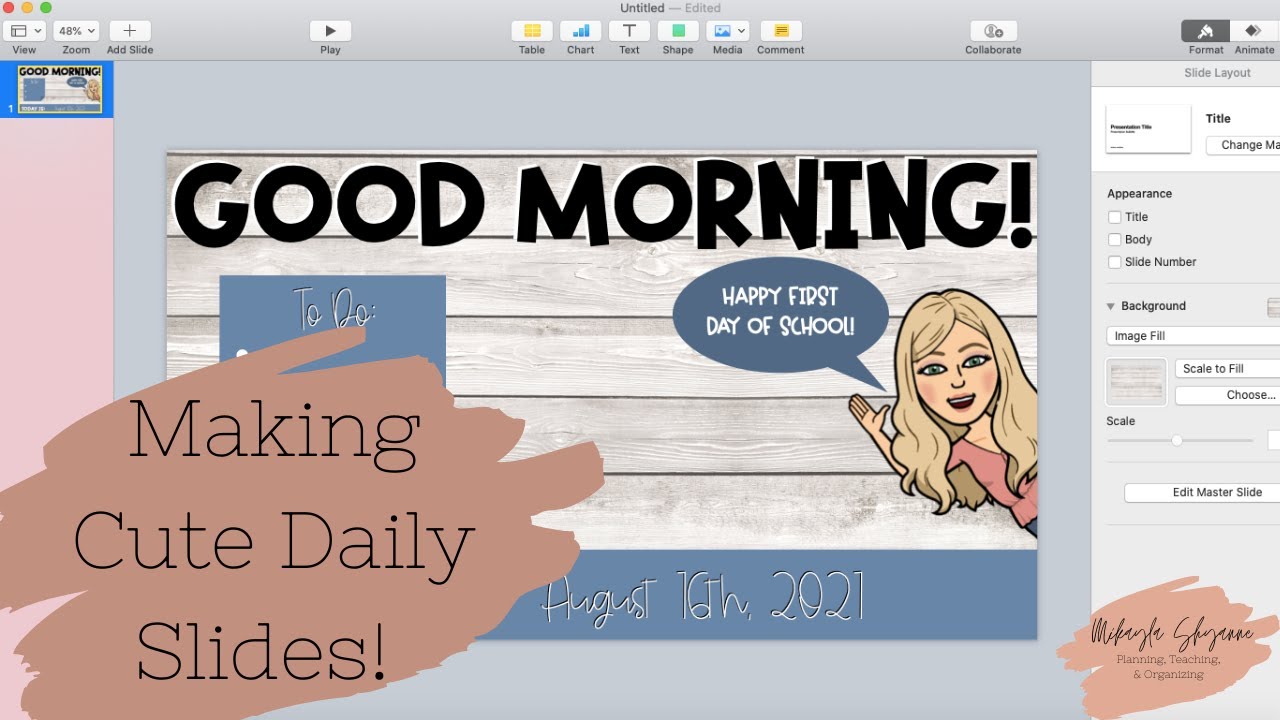 How I Made Cute Daily Slides!