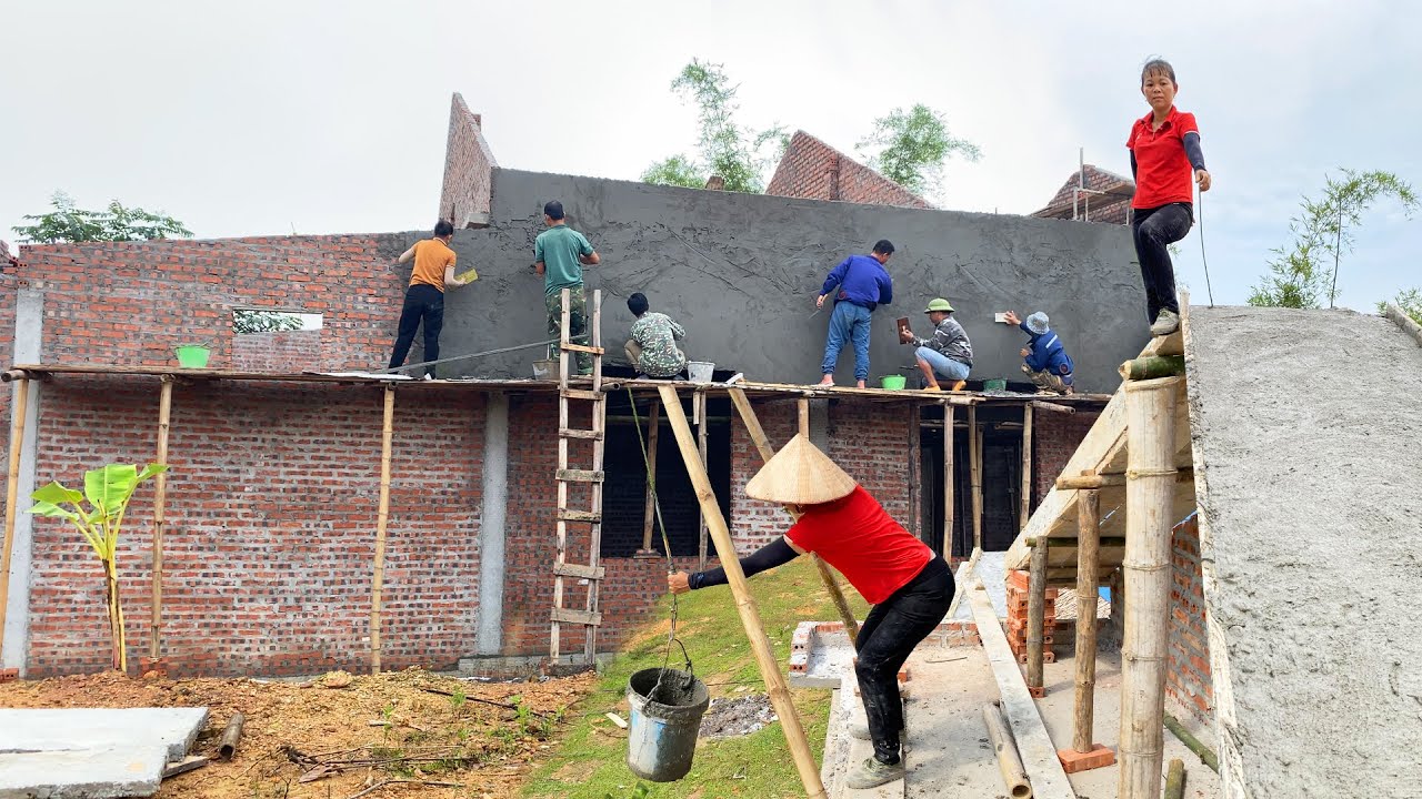 The Builder Girl Can Complete The $10K House On Schedule? Urgency in Plastering Walls