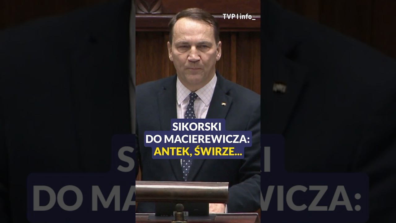 Sikorski do Macierewicza: Antek, świrze... #polityka #sejm #polska #safe #shorts