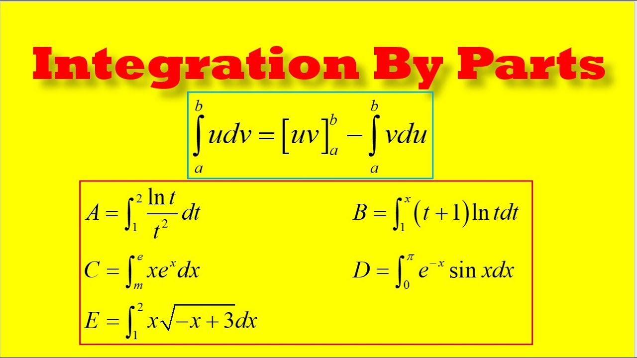 How to calculate partial integrals | Integration By Parts | #suongthol