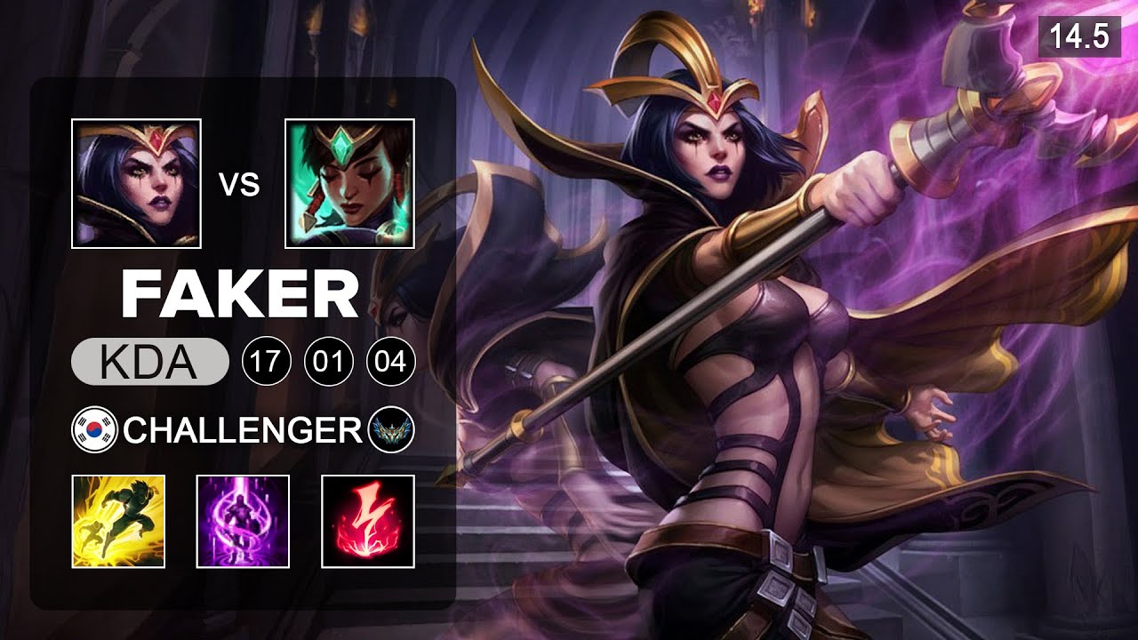 Faker LeBlanc vs Karma Mid - KR Challenger - Patch 14.5 Season 14