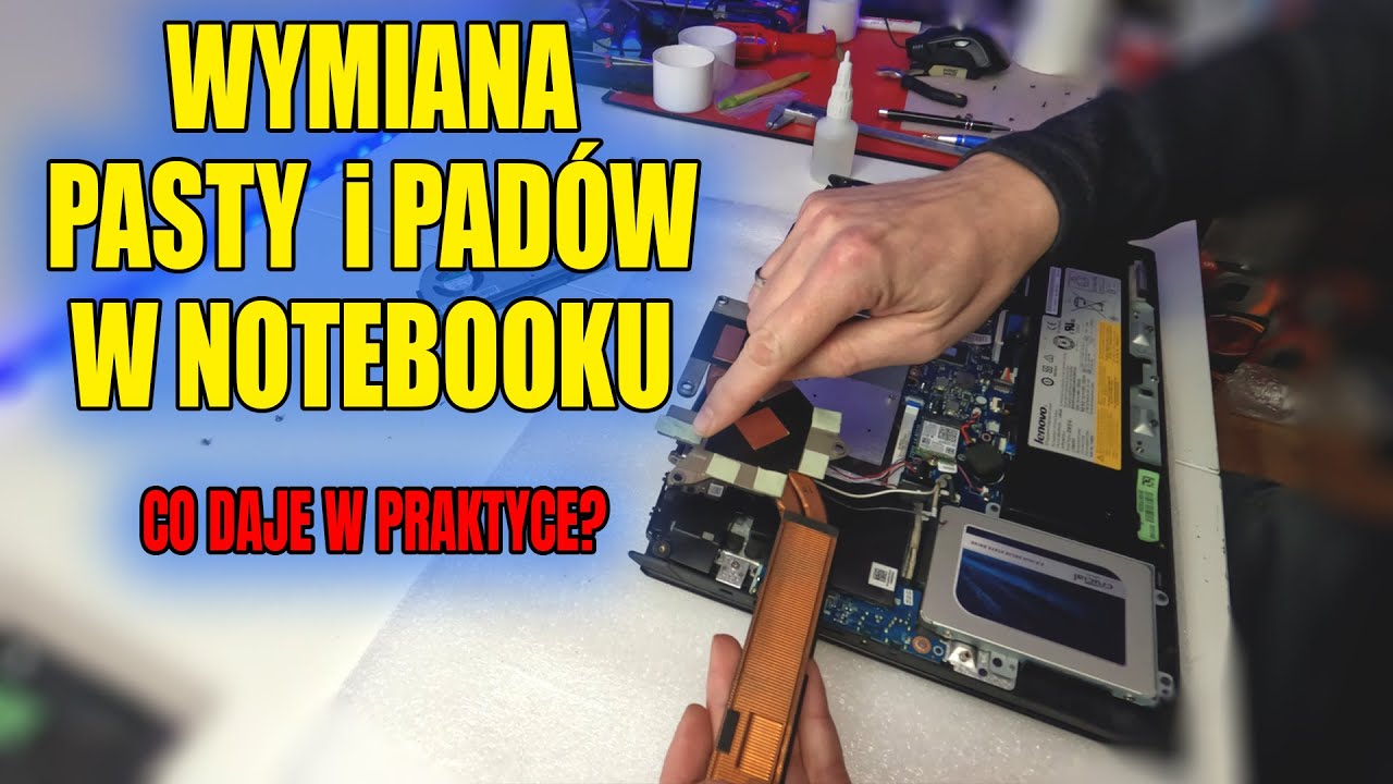 Wymiana pasty i termo padów w notebooku - ile daje - serwis Lenovo Piotra.