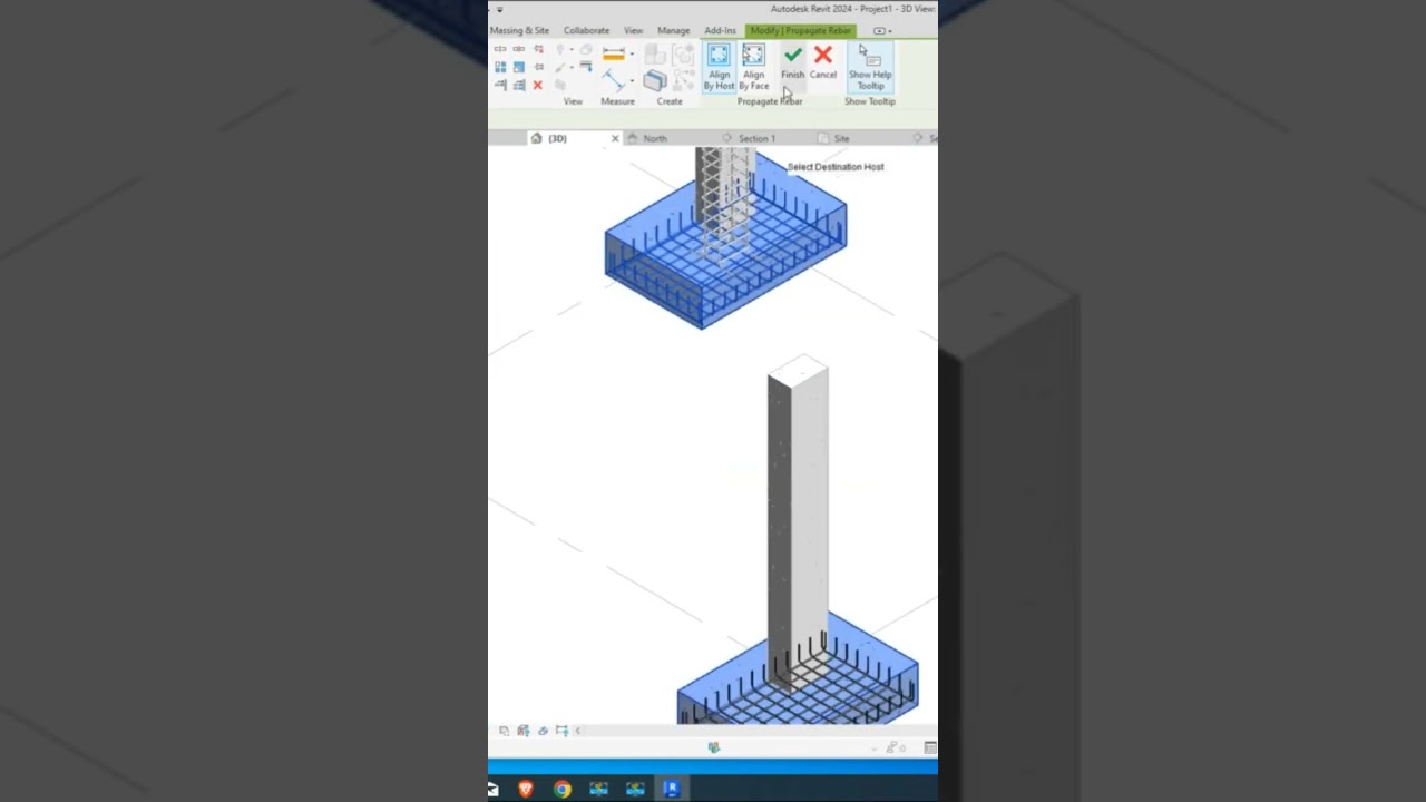 Auto Rebars in Revit 2024 #shorts_Bars_tutorials