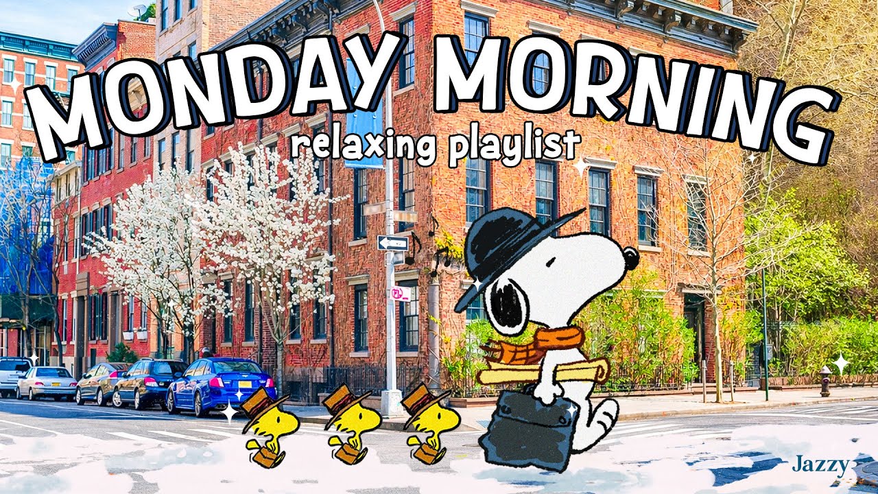 Monday in New York with Snoopy 🌞💼| Uplifting Morning Jazz for Study, Work & Focus by Jazzy