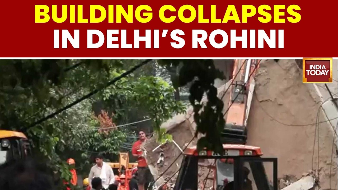 Rohini Building Collapse: Three Dead, Rescue Operation Continues | North West Delhi | Delhi Police