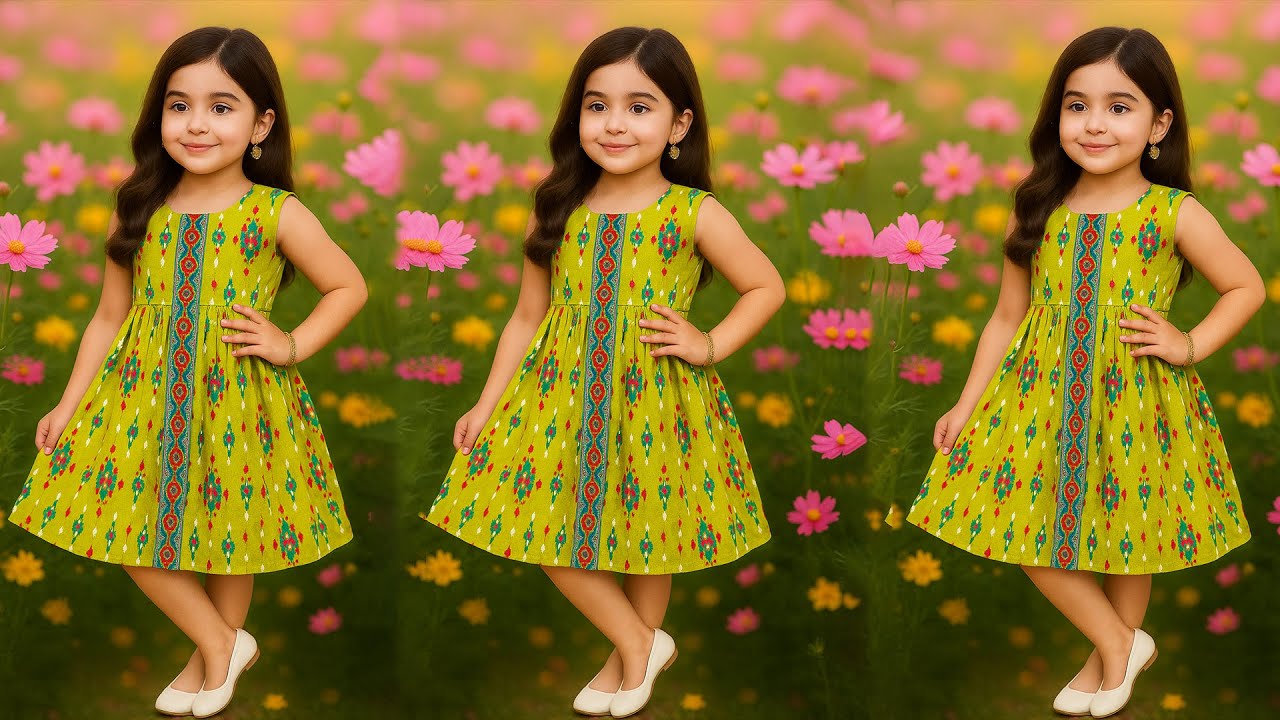 How to Stitch a Sleeveless Front Pleated Baby Frock | Frock Sewing and Cutting Guide