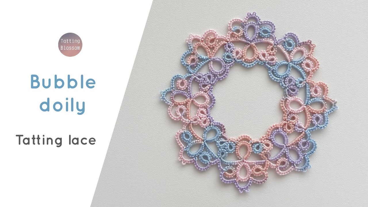 Bubble doily-1 버블도일리-1/ Tatting lace doily, 태팅레이스 무료도안 수밍