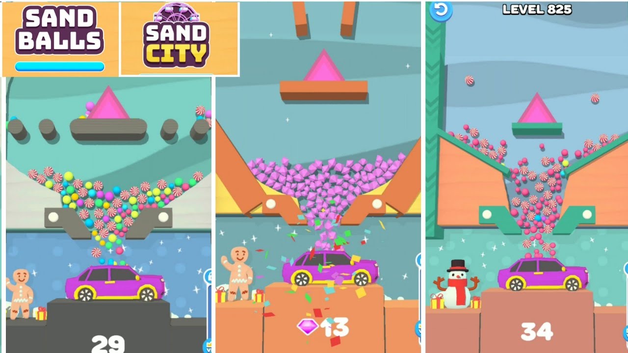 SAND BALLS ALL LEVELS 825 GAMEPLAY | SAND CITY |