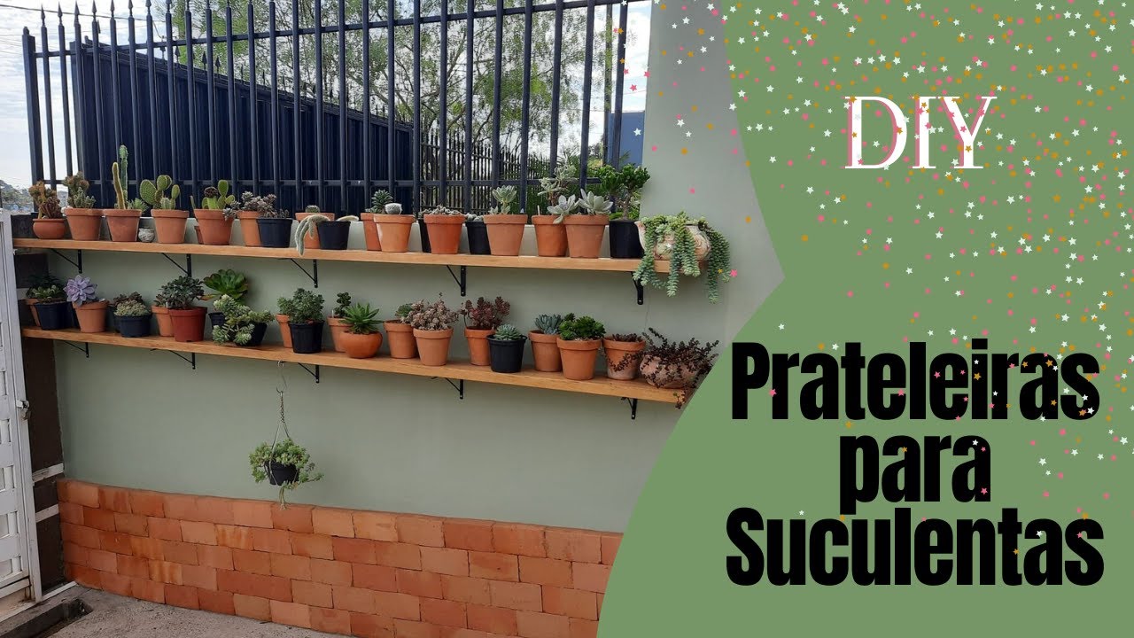 DIY // Prateleiras para suculentas e cactos // Passo a passo reforma da parede para suculentas
