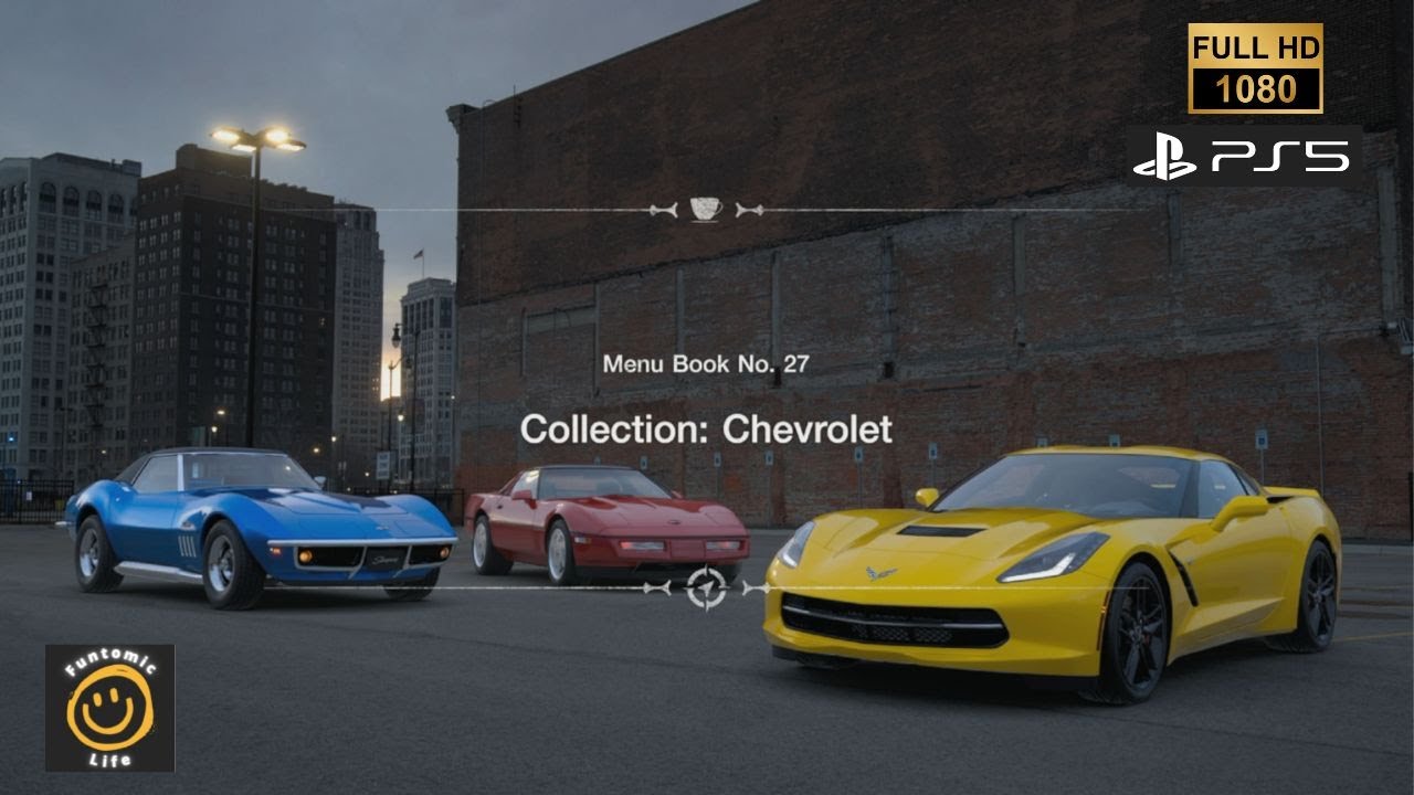 GT7 Menu Book 27 Collection Chevrolet | PS5 Gameplay | 1080P