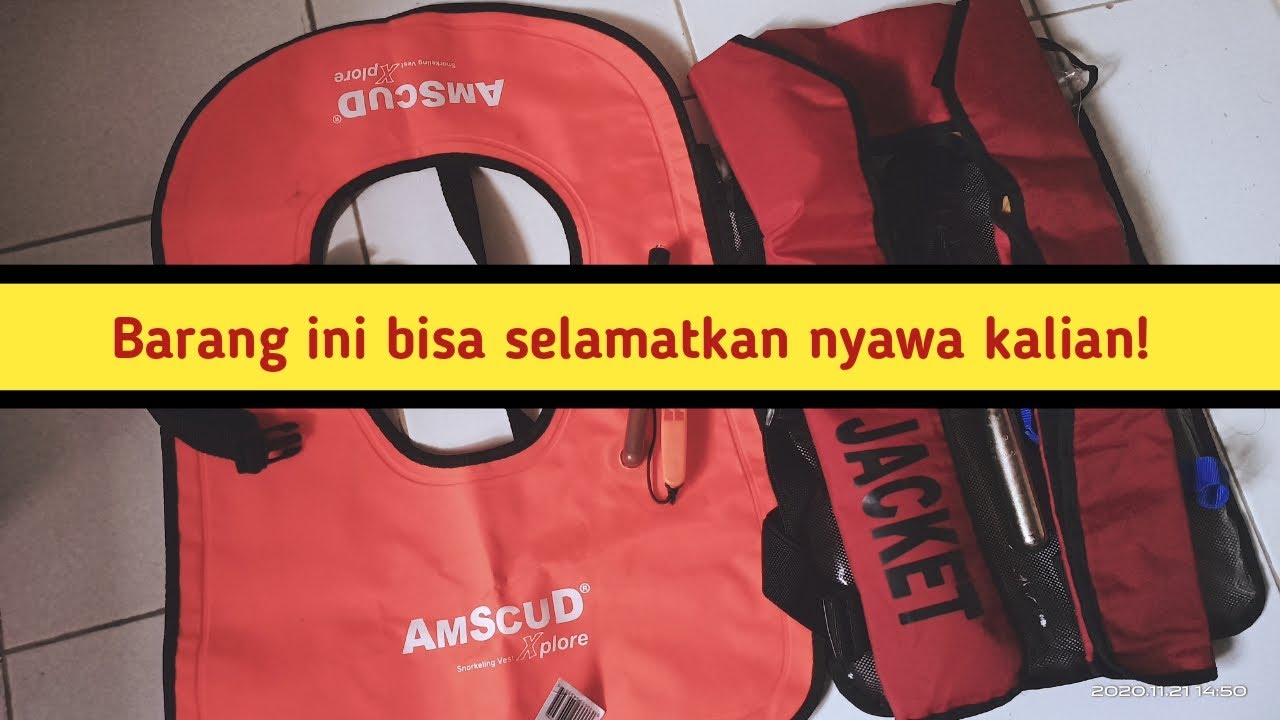 AMSCUD Snorkeling Vest vs Life Jacket || Cara Pakai Life Jacket || Aktifkan Life Jacket