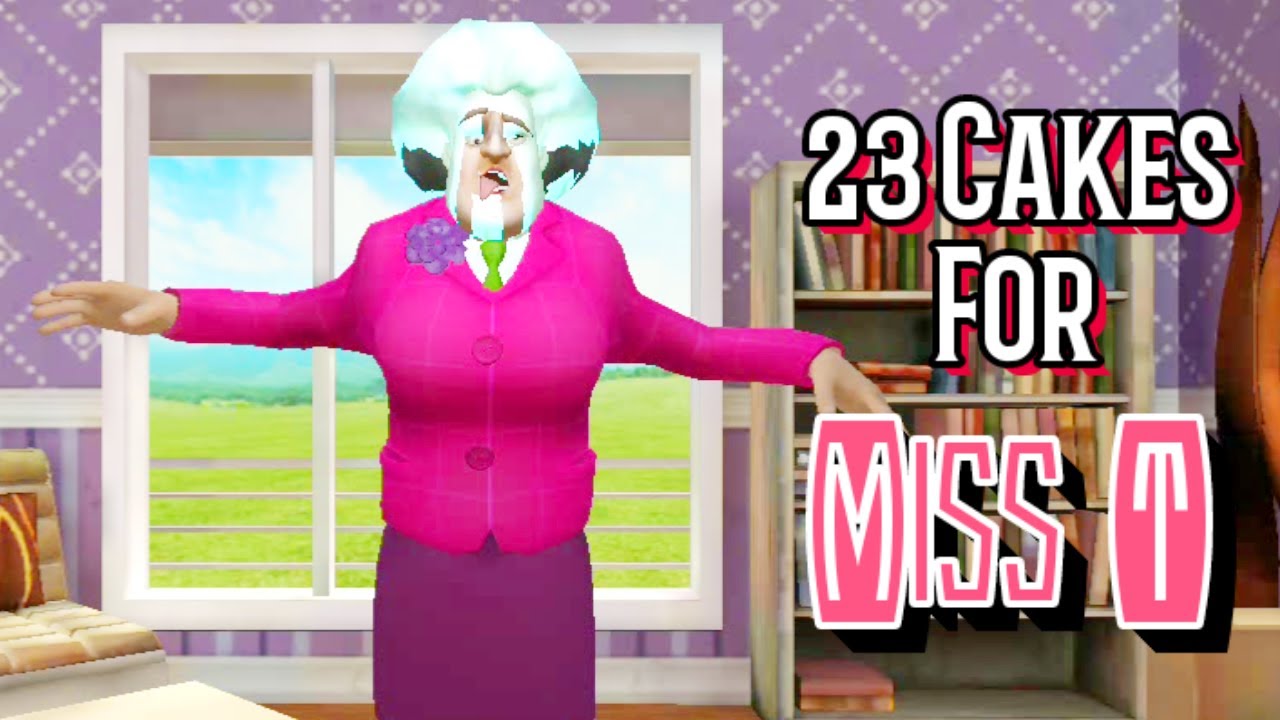 Shooting 23 Cakes On Miss T's Face In Scary Teacher 3D V5.5.1
