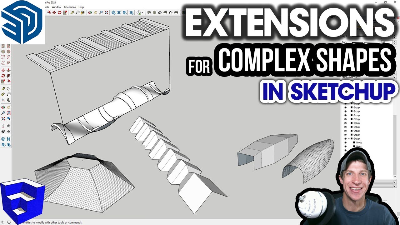 10 ЛУЧШИХ РАСШИРЕНИЙ для моделирования сложных форм в SketchUp в 2021 году!