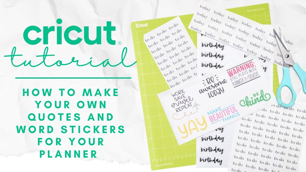 УЧЕБНОЕ ПОСОБИЕ CRICUT | КАК СОЗДАТЬ СВОИ НАКЛЕЙКИ С ЦИТАТКАМИ И СЛОВАМИ ДЛЯ ПЛАНИРОВЩИКА | РАСПЕ...