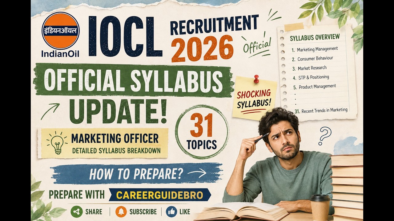 IOCL RECRUITMENT 2026 OFFICIAL SYLLABUS UPDATE || COMPLETE DETAILS & STRATEGY || APPLY NOW