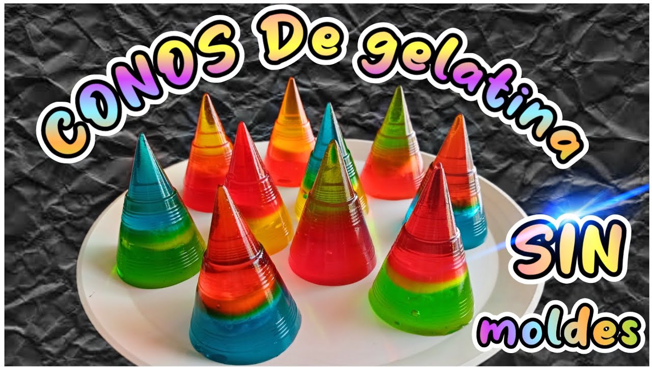 CONOS de gelatina / Gelatinas rellenas de yogurt
