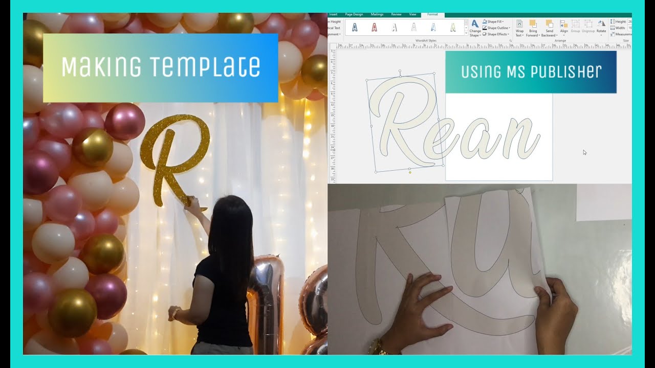 TEMPLATE FOR STYRO LETTER CUTOUTS | How to Make Template, PRINT, CUT and ASSEMBLE using MS PUBLISHER