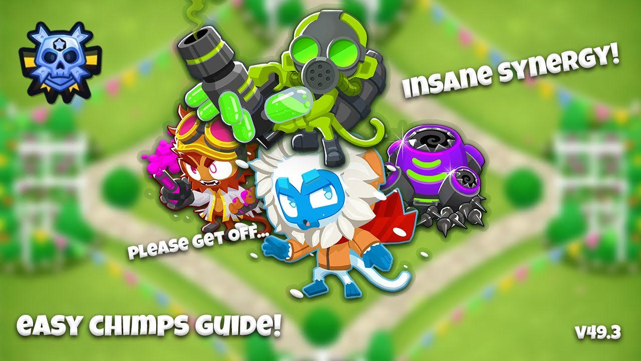 INSANE SYNERGY!! Quad Black Border CHIMPS! || Bloons TD 6 Guide (Version 49.3)