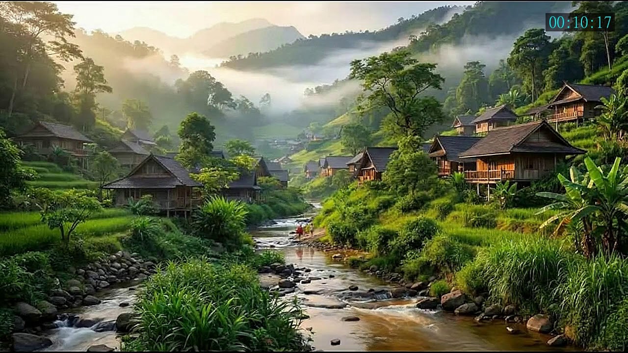 No Ads 4K HDR River Stream Nature Sounds for Calm Nights