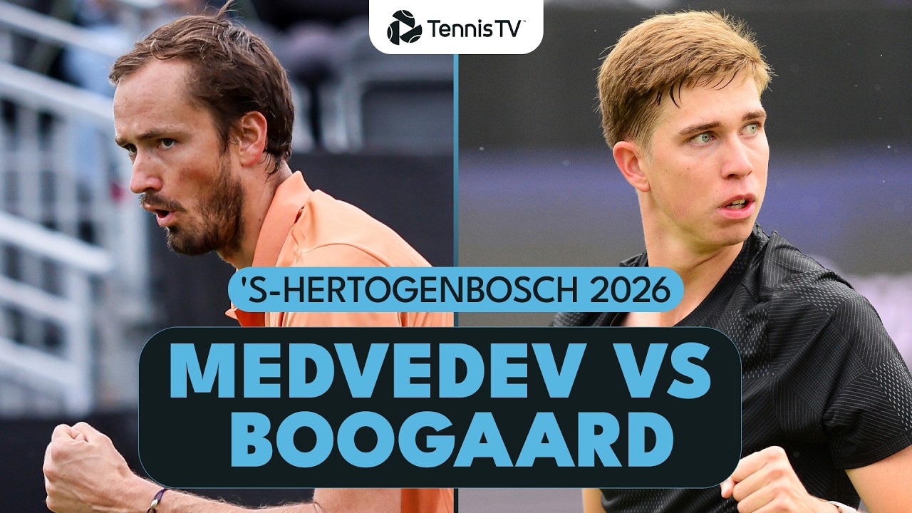 17-Year-Old WONDERKID Thijs Boogaard vs Daniil Medvedev | &rsquo;S-Hertogenbosch 2026 Match Highlights