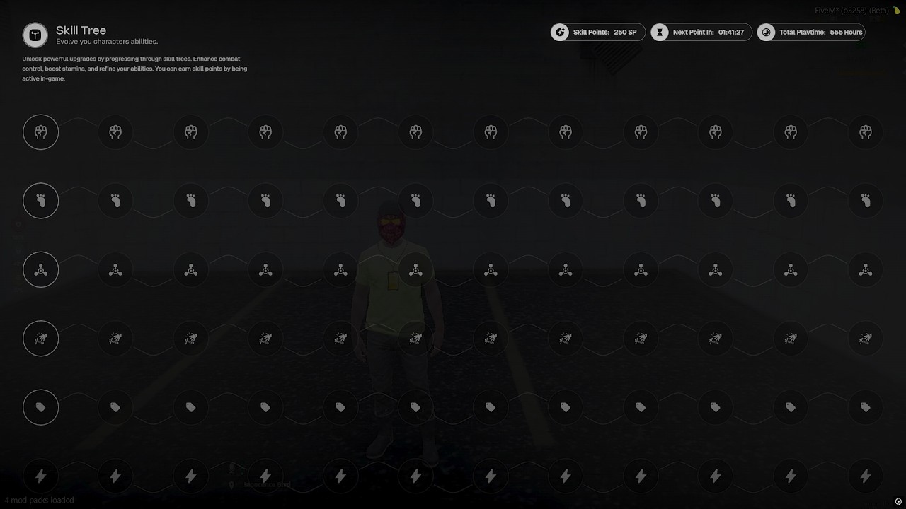 FiveM Skill Tree System &mdash; Modern UI & Progression Showcase (ESX/QB) (FiveM/Cfx.re)