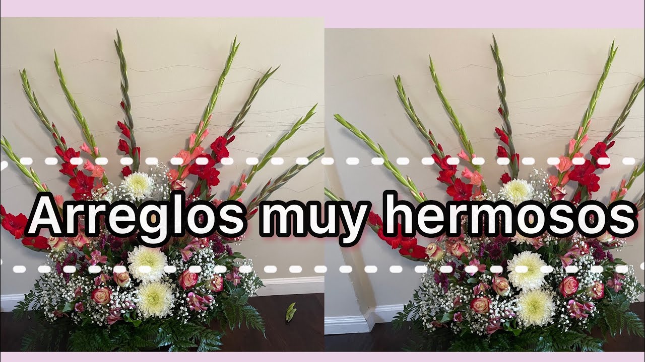 ARREGLOS FLORALES DE GLADIOLOS Y BON-BONES para la Iglesia ⛪️