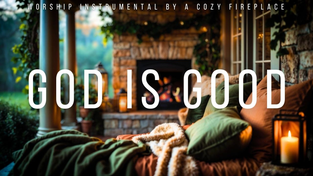 GOD IS GOOD | Worship Piano Instrumental by a Cozy Fireplace
