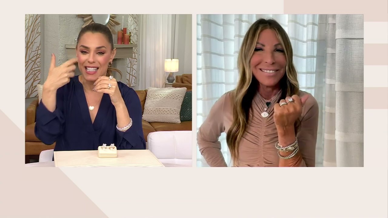 Diamonique x Jennifer Miller Asscher Cut Engagement Ring Sterling Silver on QVC